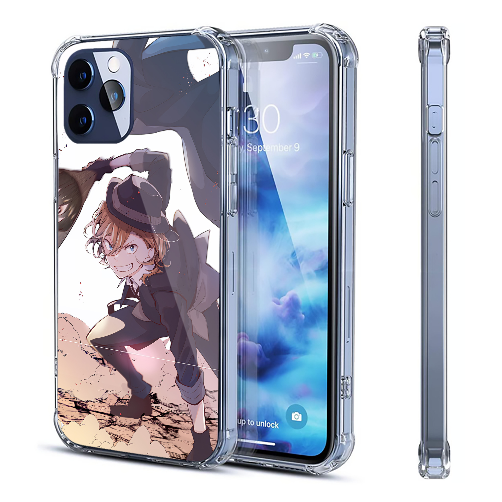 （画像用） 文豪ストレイドッグス Bungo Stray Dogs 【iPhone 12シリーズ対応】透明スマホケース（クリアソフトケース）